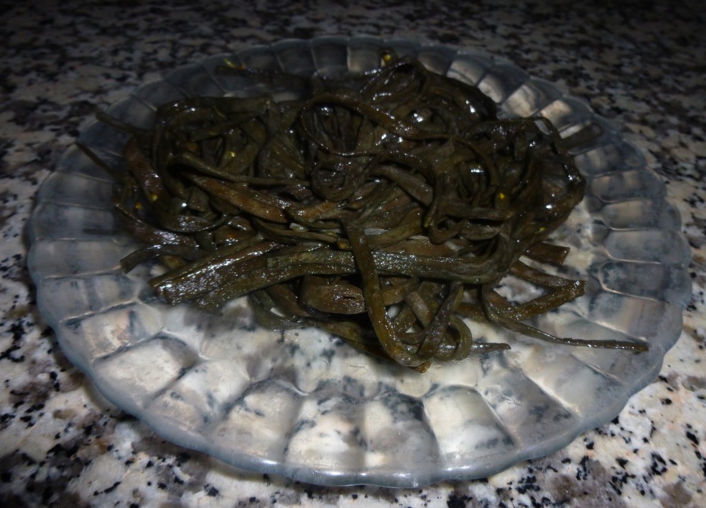 Algues cuites de type haricot de mer